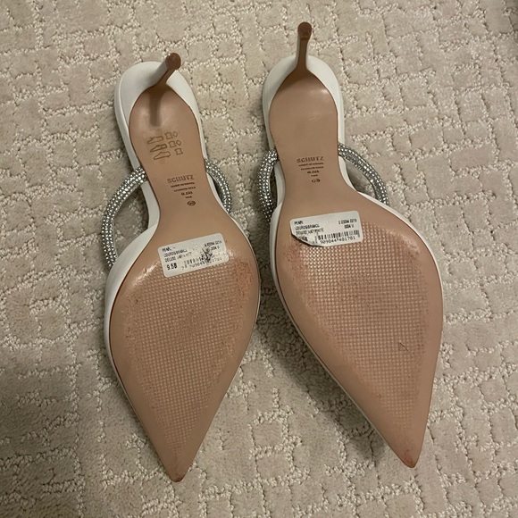 Schutz Pearl Napa white rhinestone mules - Picture 5 of 10